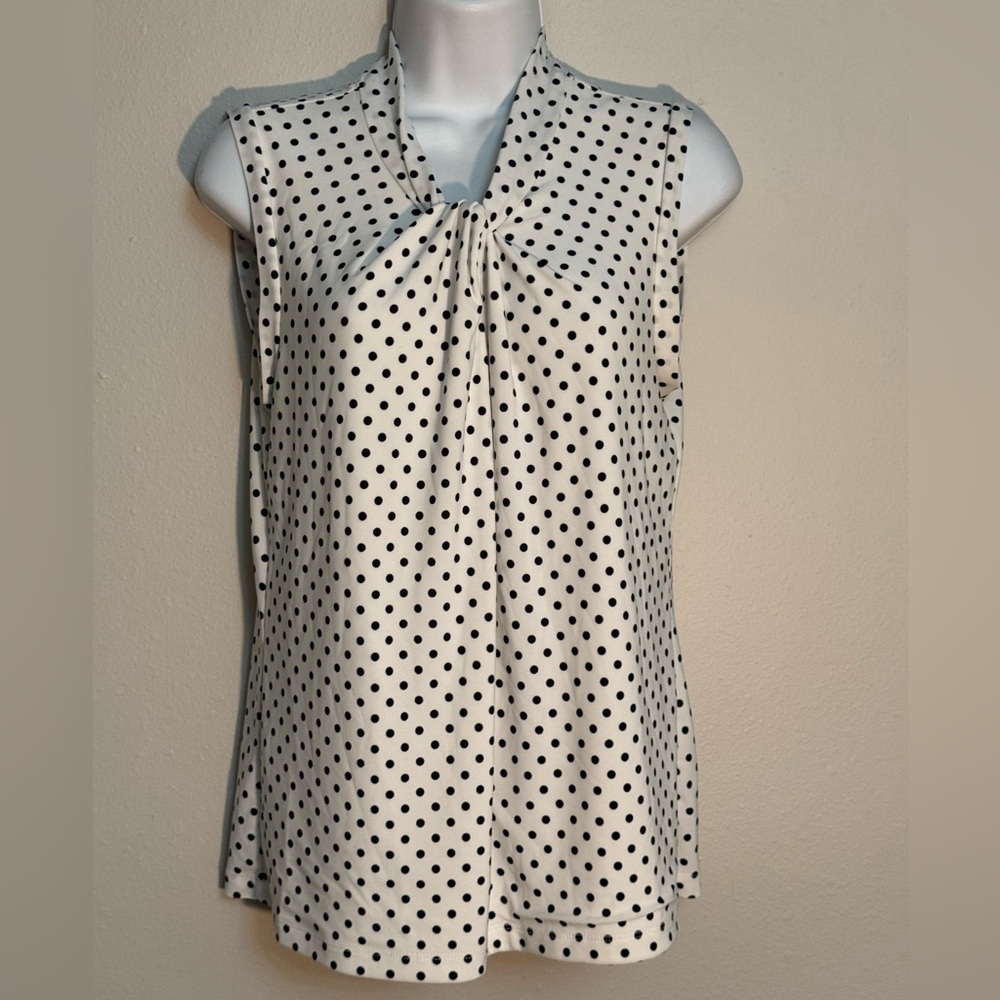 Tommy Hilfiger Black and White Polka Dot Blouse